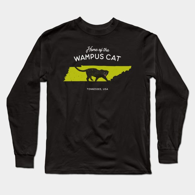 Home of the Wampus Cat - Tennessee, USA Cryptid Long Sleeve T-Shirt by Strangeology